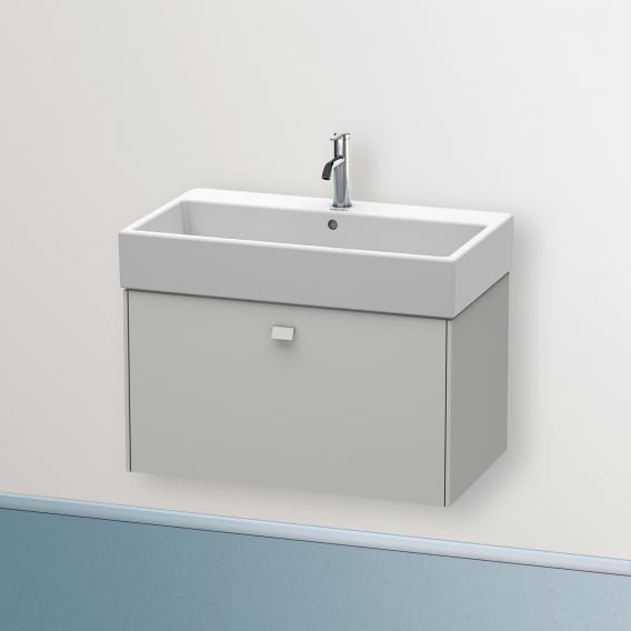 Duravit Brioso vanity unit with 1 pull-out compartment matt concrete grey, handle matt concrete grey