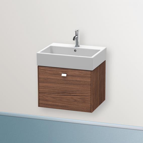 Duravit Brioso vanity unit with 1 pull-out compartment dark walnut, handle chrome