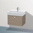 Duravit Brioso vanity unit with 1 pull-out compartment terra oak, handle chrome