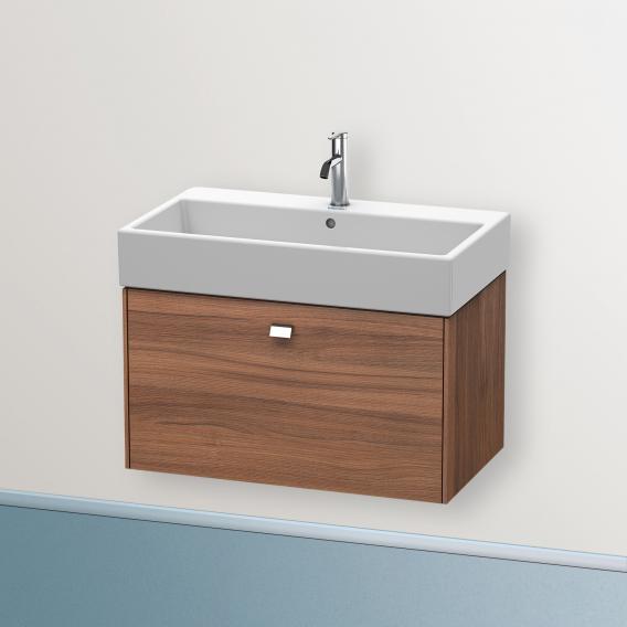 Duravit Brioso vanity unit with 1 pull-out compartment natural walnut, handle chrome