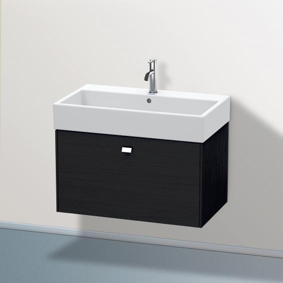 Duravit Brioso vanity unit with 1 pull-out compartment black oak, handle chrome