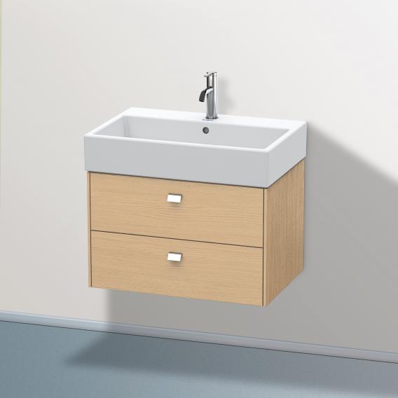 Duravit Brioso vanity unit with 2 pull-out compartments natural oak, handle chrome