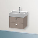 Duravit Brioso vanity unit with 2 pull-out compartments matt basalt, handle chrome