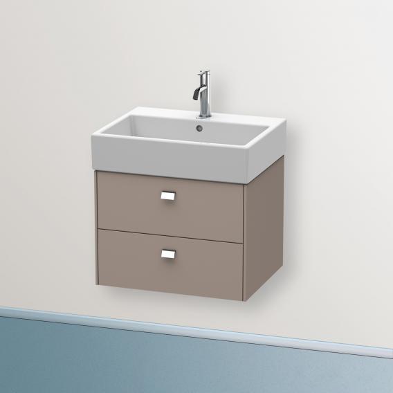 Duravit Brioso vanity unit with 2 pull-out compartments matt basalt, handle chrome