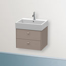 Duravit Brioso vanity unit with 2 pull-out compartments matt basalt, handle matt basalt