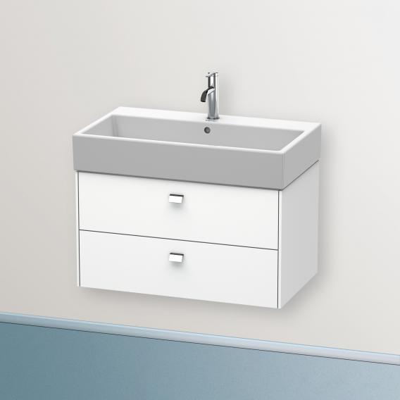 Duravit Brioso vanity unit with 2 pull-out compartments matt white, handle chrome