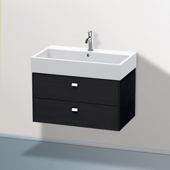 Duravit Brioso vanity unit with 2 pull-out compartments black oak, handle chrome