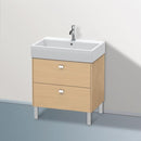 Duravit Brioso vanity unit with 2 pull-out compartments natural oak, handle chrome