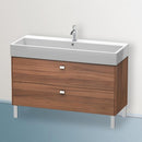 Duravit Brioso vanity unit with 2 pull-out compartments natural walnut, handle chrome
