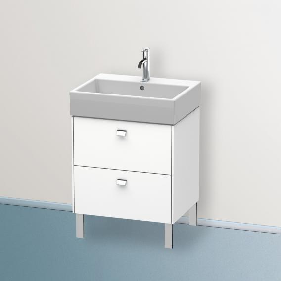 Duravit Brioso vanity unit with 2 pull-out compartments matt white, handle chrome