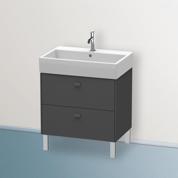 Duravit Brioso vanity unit with 2 pull-out compartments matt graphite, handle matt graphite