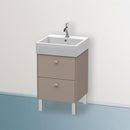 Duravit Brioso vanity unit with 2 pull-out compartments basalt matt, Griff basalt matt