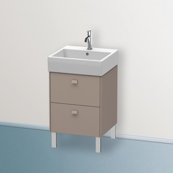 Duravit Brioso vanity unit with 2 pull-out compartments basalt matt, Griff basalt matt