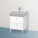 Duravit Brioso vanity unit with 2 pull-out compartments matt white, handle matt white