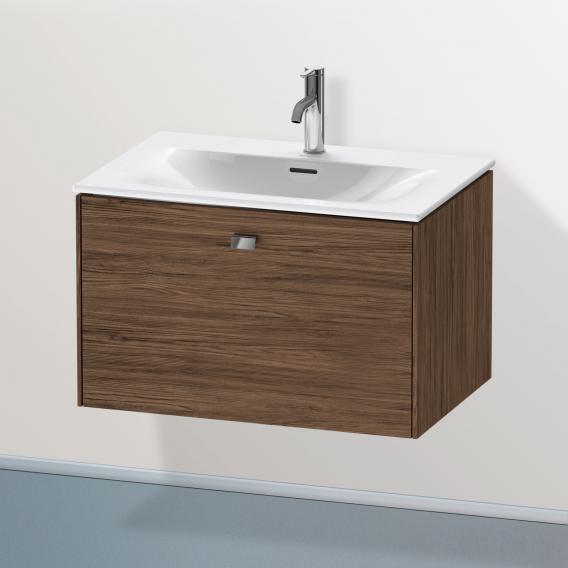 Duravit Brioso vanity unit with 1 pull-out compartment dark walnut, handle chrome