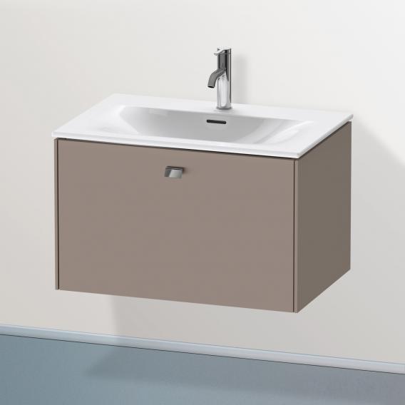 Duravit Brioso vanity unit with 1 pull-out compartment matt basalt, handle chrome