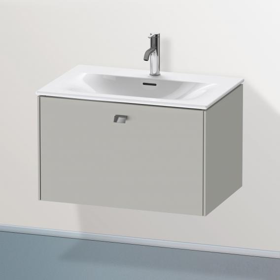 Duravit Brioso vanity unit with 1 pull-out compartment matt concrete grey, handle chrome