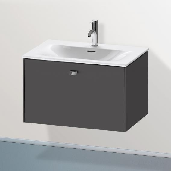 Duravit Brioso vanity unit with 1 pull-out compartment matt graphite, handle chrome