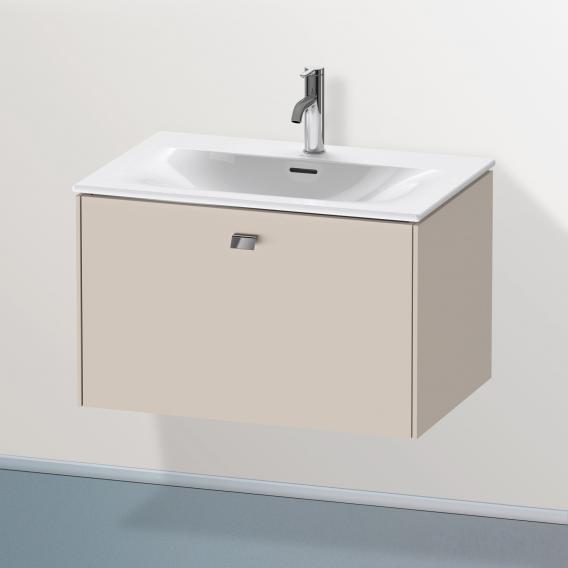 Duravit Brioso vanity unit with 1 pull-out compartment matt taupe, chrome handle