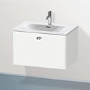 Duravit Brioso vanity unit with 1 pull-out compartment matt white, handle chrome