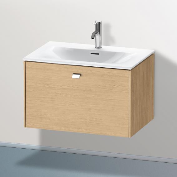 Duravit Brioso vanity unit with 1 pull-out compartment natural oak, handle chrome