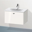 Duravit Brioso vanity unit with 1 pull-out compartment white high gloss, handle chrome