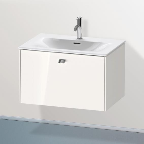 Duravit Brioso vanity unit with 1 pull-out compartment white high gloss, handle chrome