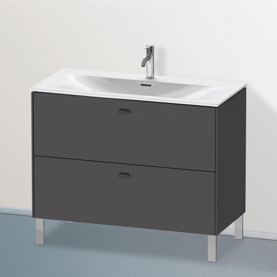 Duravit Brioso vanity unit with 2 pull-out compartments matt graphite, handle matt graphite