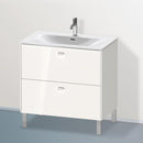 Duravit Brioso vanity unit with 2 pull-out compartments white high gloss, handle white high gloss