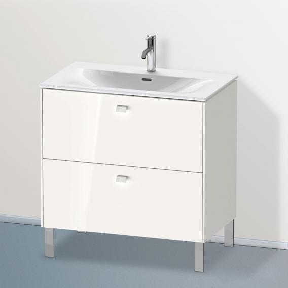 Duravit Brioso vanity unit with 2 pull-out compartments white high gloss, handle white high gloss