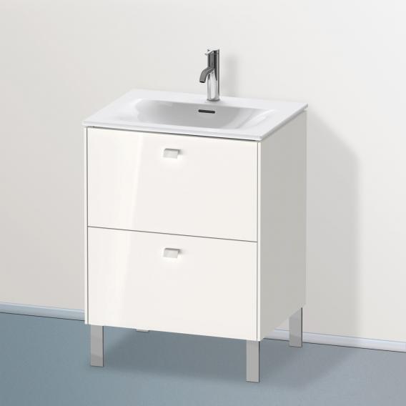 Duravit Brioso vanity unit with 2 pull-out compartments white high gloss, handle white high gloss