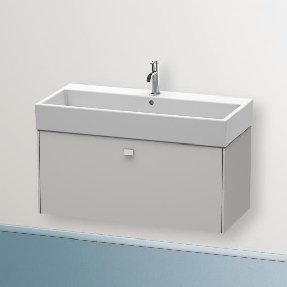 Duravit Brioso vanity unit with 1 pull-out compartment matt concrete grey, handle matt concrete grey