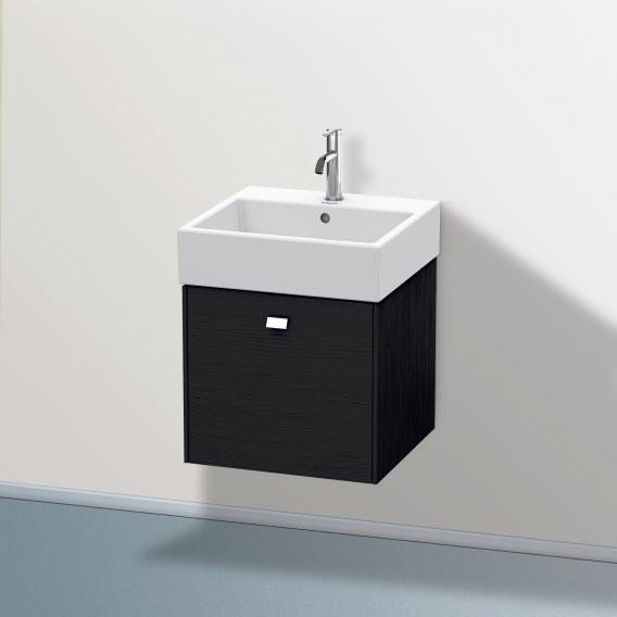 Duravit Brioso vanity unit with 1 pull-out compartment eiche schwarz, Griff chrom