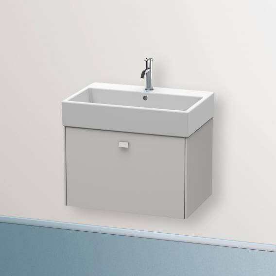 Duravit Brioso vanity unit with 1 pull-out compartment matt concrete grey, handle matt concrete grey