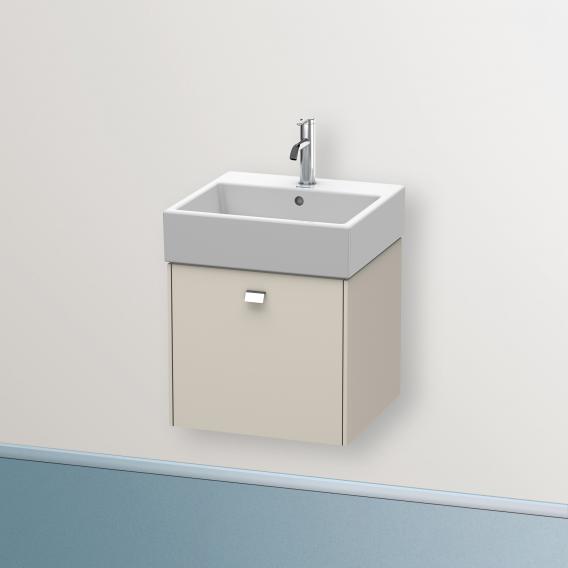 Duravit Brioso vanity unit with 1 pull-out compartment taupe matt, Griff chrom