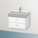 Duravit Brioso vanity unit with 2 pull-out compartments matt white, handle matt white