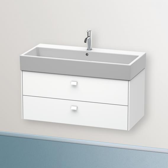 Duravit Brioso vanity unit with 2 pull-out compartments matt white, handle matt white