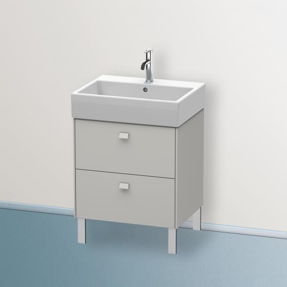 Duravit Brioso vanity unit with 2 pull-out compartments matt concrete grey, handle matt concrete grey