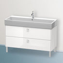 Duravit Brioso vanity unit with 2 pull-out compartments white high gloss, handle chrome