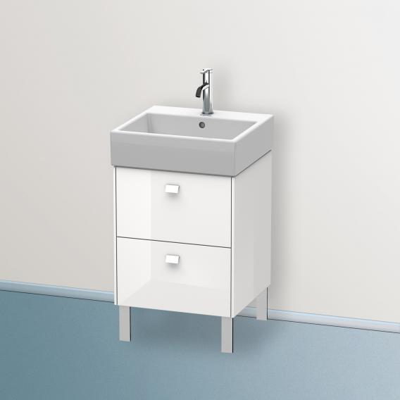 Duravit Brioso 梳妝台帶 2 個拉出式隔層 weiß hochglanz, Griff weiß hochglanz 