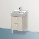Duravit Brioso vanity unit with 2 pull-out compartments taupe matt, Griff taupe matt