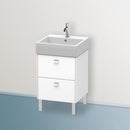 Duravit Brioso vanity unit with 2 pull-out compartments weiß matt, Griff chrom