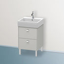 Duravit Brioso vanity unit with 2 pull-out compartments betongrau matt, Griff chrom