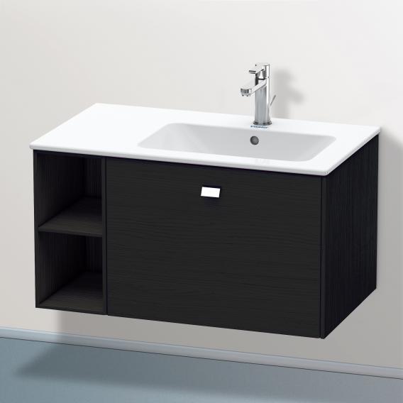 Duravit Brioso vanity unit with 1 pull-out compartment and 1 shelf element black oak, handle chrome
