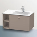 Duravit Brioso vanity unit with 1 pull-out compartment and 1 shelf element matt basalt, handle matt basalt