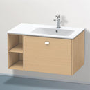 Duravit Brioso vanity unit with 1 pull-out compartment and 1 shelf element natural oak, handle chrome