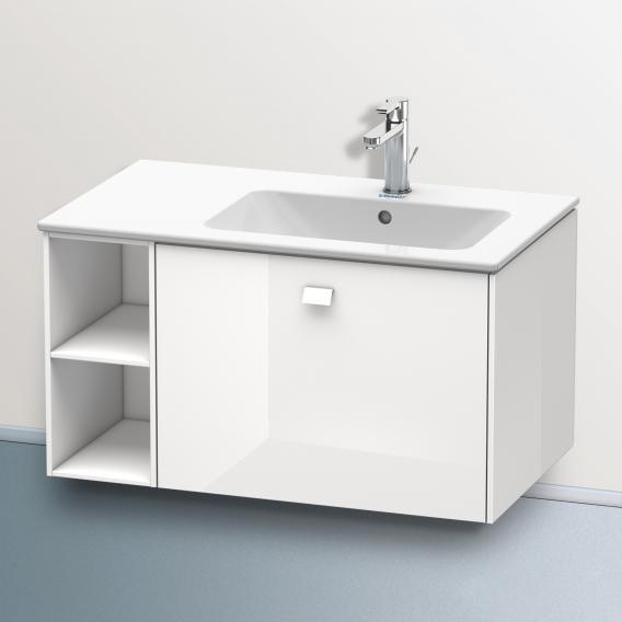 Duravit Brioso vanity unit with 1 pull-out compartment and 1 shelf element white high gloss, handle white high gloss