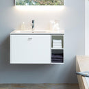 Duravit Brioso vanity unit with 1 pull-out compartment and 1 shelf element matt white, handle chrome