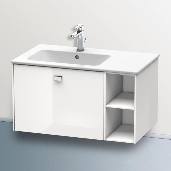 Duravit Brioso vanity unit with 1 pull-out compartment and 1 shelf element white high gloss, handle chrome
