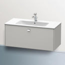 Duravit Brioso vanity unit with 1 pull-out compartment matt concrete grey, handle chrome